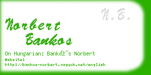 norbert bankos business card